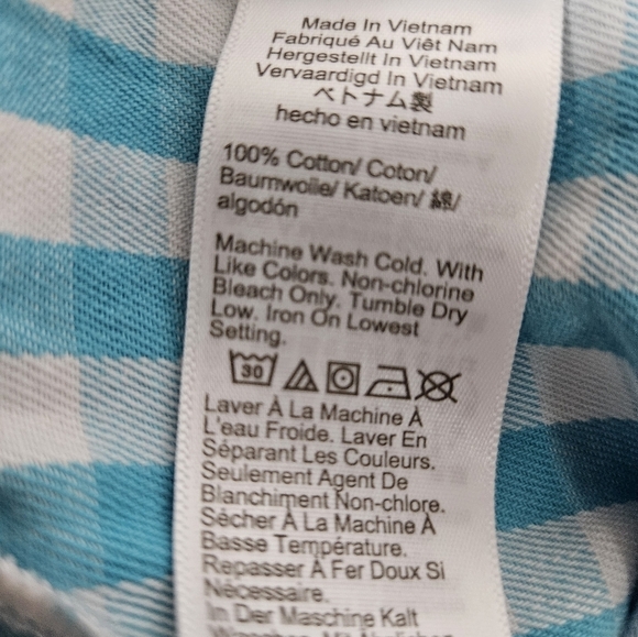 J. Crew Aqua & White Gingham‎ Chino Shorts Size 6 Women's Q35 - Picture 8 of 12